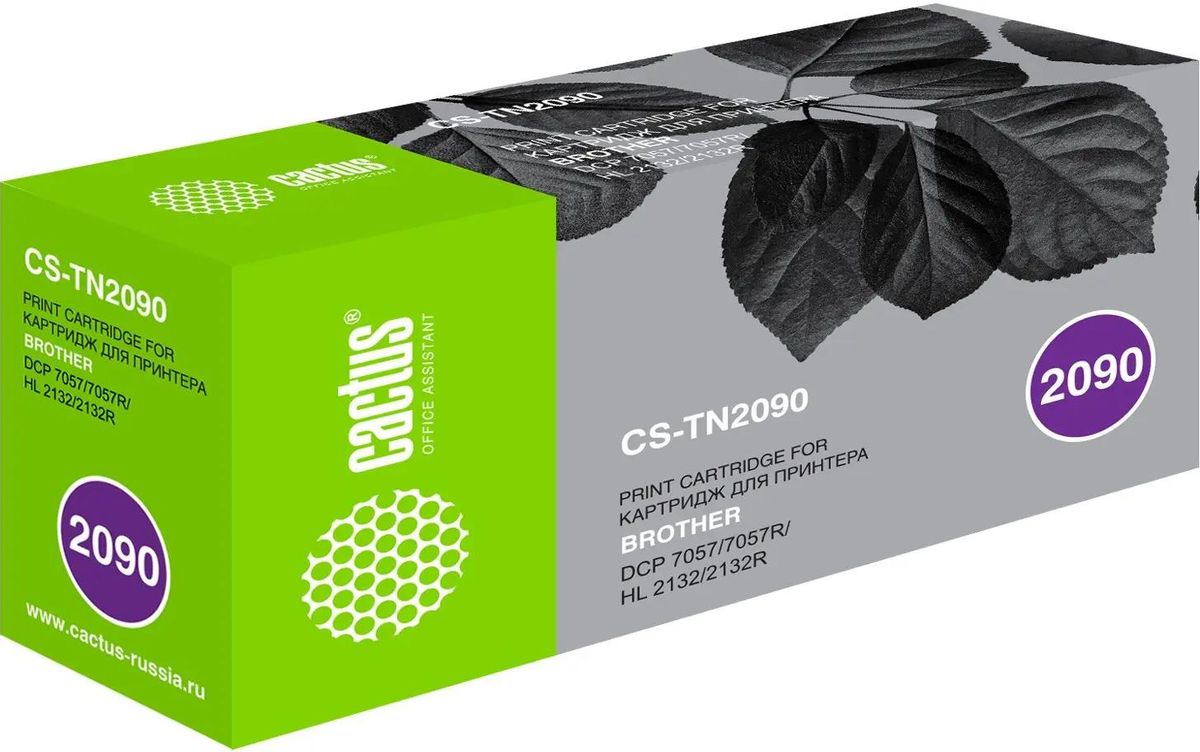Картридж Cactus CS-TN2090, черный, 1000 страниц