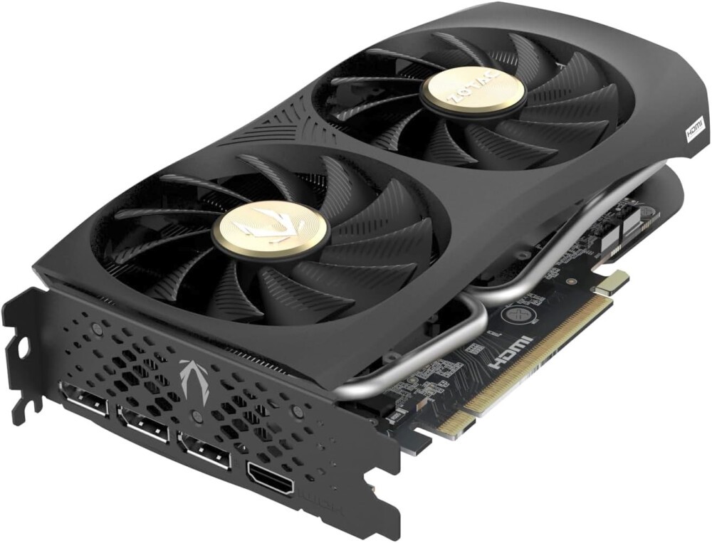 

Видеокарта ZOTAC NVIDIA GeForce RTX 4060Ti AMP, 16Gb GDDR6, 128 бит, PCI-E, HDMI, 3DP, Retail (ZT-D40620F-10M), AMP