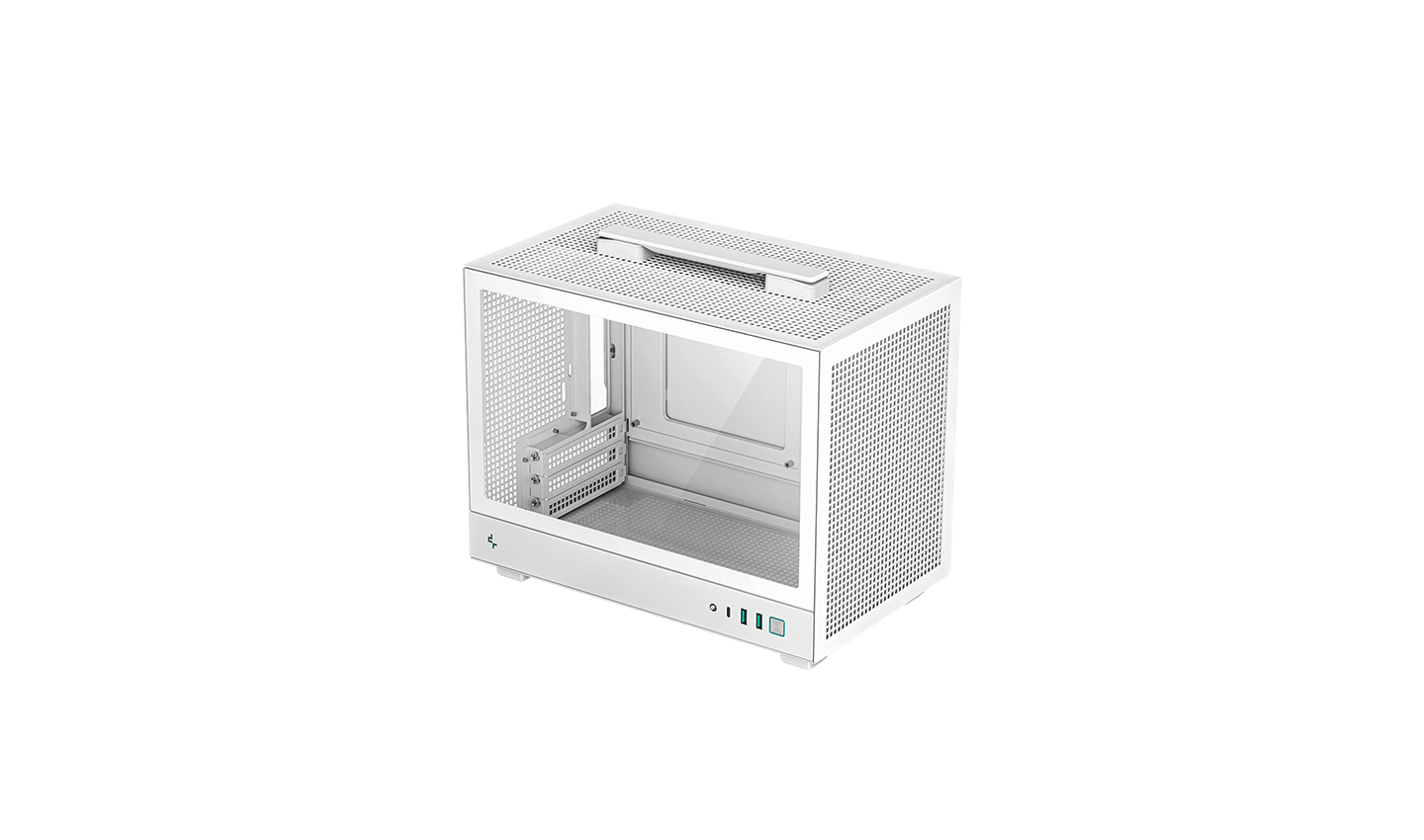 Корпус Deepcool CH160 WH, Mini-ITX, Mini-Tower, 2xUSB 3.0, USB Type-C, белый, без БП (R-CH160-WHNGI0-G-1)