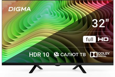 Телевизор 32" Digma DM-LED32SBB36, 1920x1080, черный