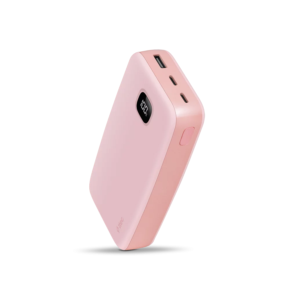 Портативный аккумулятор (Powerbank) TTEC ChargeUp LCD, 20000 мА·ч, розовый