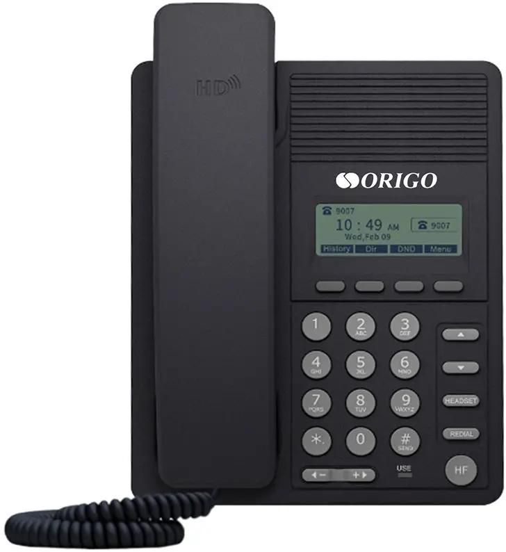 

VoIP-телефон Origo OPH120, 1 линия, 1 SIP-аккаунт, монохромный дисплей, PoE, черный (OPH120/A1A), OPH120
