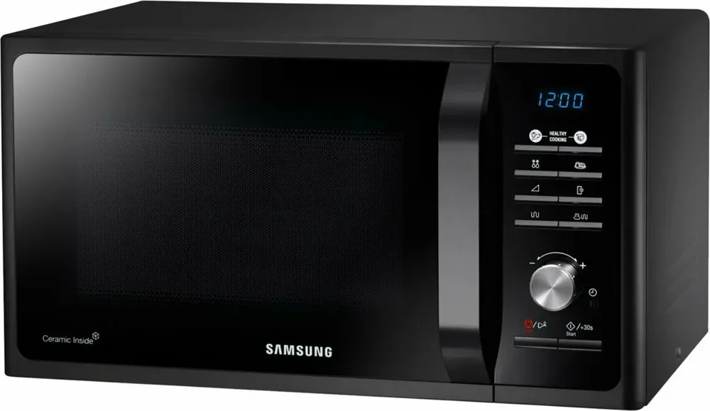

Микроволновая печь Samsung MG23F301TAK 23 л, 800 Вт, гриль, черный/серебристый (MG23F301TAK/OL), MG23F301TAK