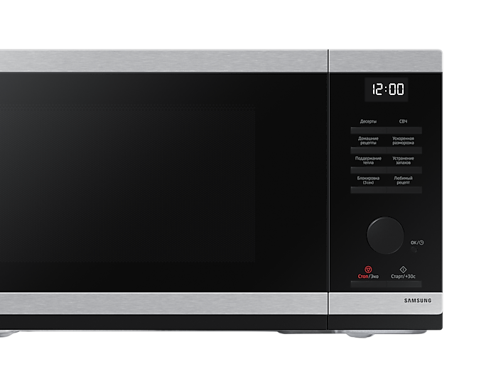 

Микроволновая печь Samsung MW4000D 23 л, 800 Вт, гриль, черный/серебристый (MS23DG4504ATBW), MW4000D