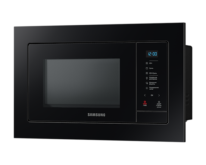 

Микроволновая печь встраиваемая Samsung MQ7000A 23 л, 800 Вт, гриль, черный (MG23A7118AK/BW), MQ7000A