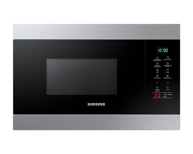 

Микроволновая печь встраиваемая Samsung MQ8000M 22 л, 850 Вт, гриль, черный/серебристый (MG22M8074CT/BW), MQ8000M