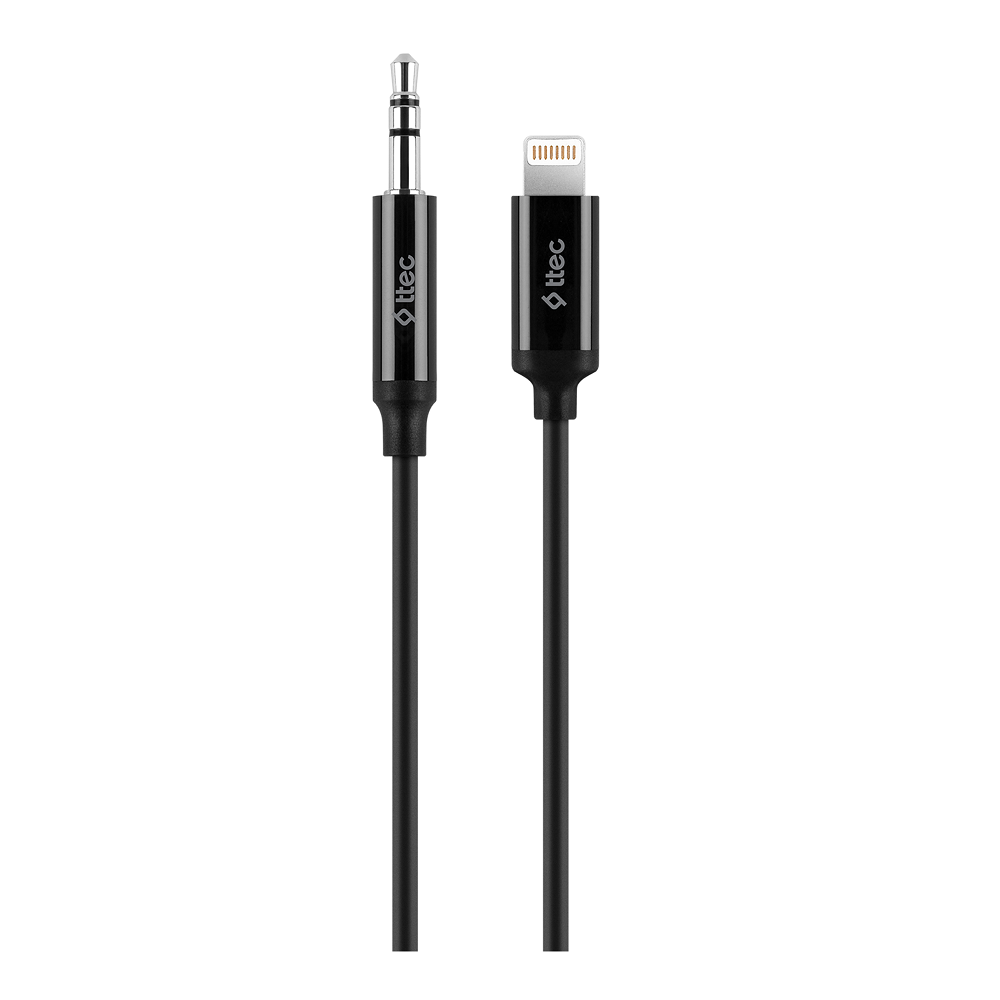 

Кабель Jack 3.5mm(M)-Lightning 8-pin(M), 1 м, черный TTEC (2DK42S)