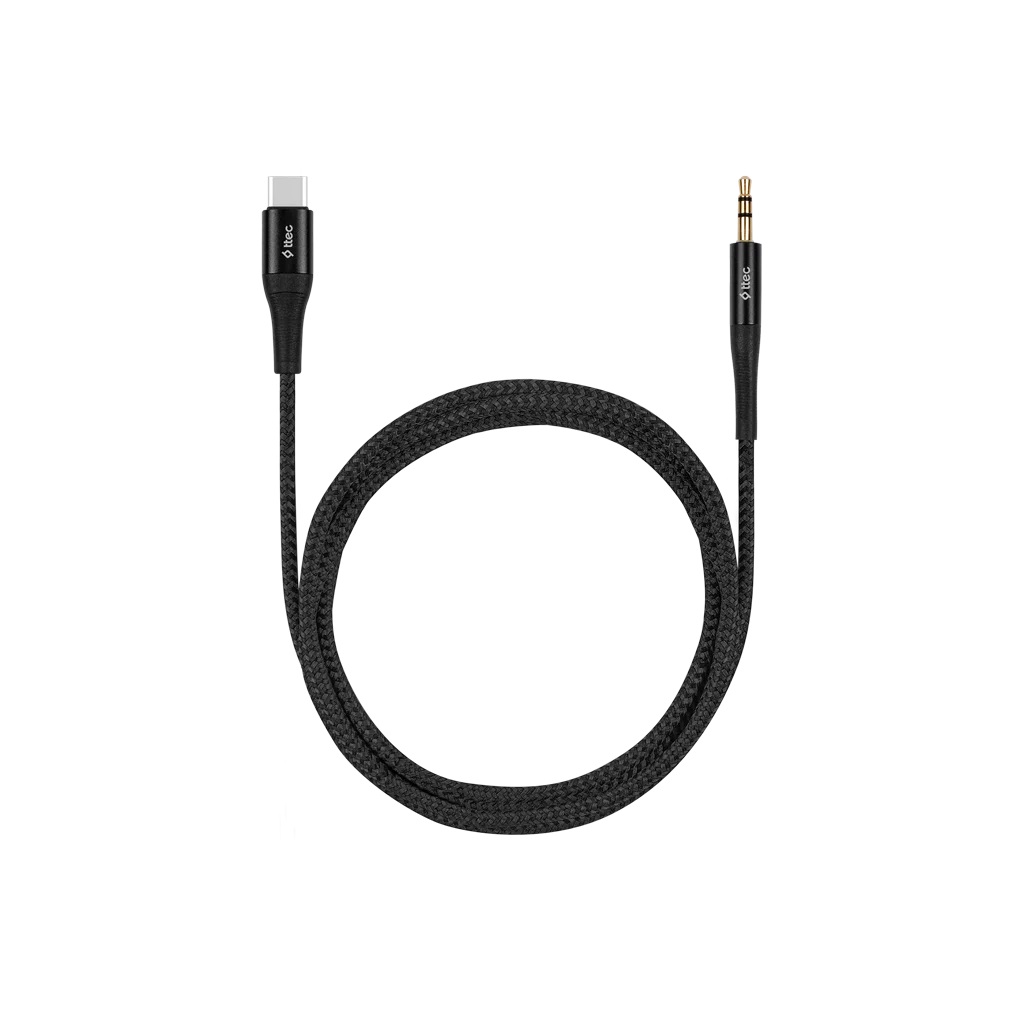 

Кабель Jack 3.5mm(M)-USB Type-C(m), 1 м, черный TTEC (2AK03S)