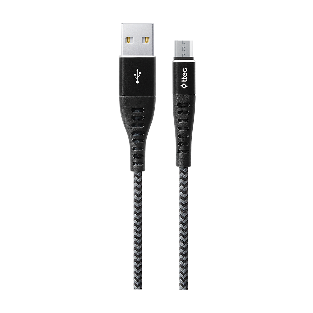 

Дата-кабель USB-Micro USB, 2А, 10 Вт, 1.5 м, черный, TTEC ExtremeCable (2DKX03MS)