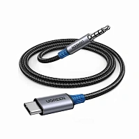 

Кабель USB Type-C(M)-Jack 3.5mm(M), 1 м, серый UGREEN CM734 (35056), CM734