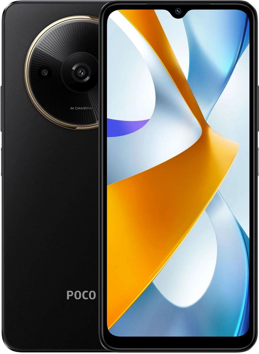 

Смартфон POCO C61, 6.71" 1650x720 IPS, MediaTek Helio G36, 4Gb RAM, 128Gb, 3G/4G, Wi-Fi, BT, 2xCam, 2-Sim, 5000 мА⋅ч, USB Type-C, Android 14 (Go Edition), черный (MZB0IL9RU/60846), C61