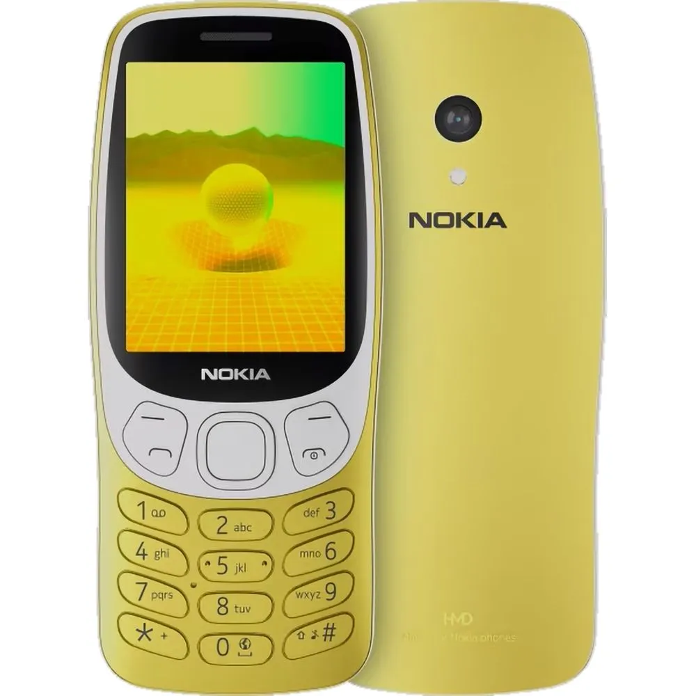 

Мобильный телефон Nokia 3210, 2.4" 320x240 IPS, 64Mb RAM, 128Mb, 3G/4G, BT, 1xCam, 2-Sim, 1450 мА·ч, USB Type-C, золотистый (1GF025CPD4C01), 3210