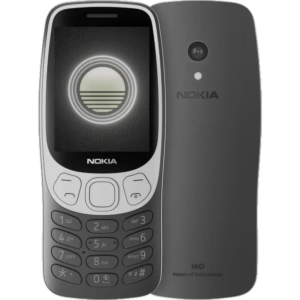 

Мобильный телефон Nokia 3210, 2.4" 320x240 IPS, 64Mb RAM, 128Mb, 3G/4G, BT, 1xCam, 2-Sim, 1450 мА·ч, USB Type-C, черный (1GF025CPA2C01), 3210