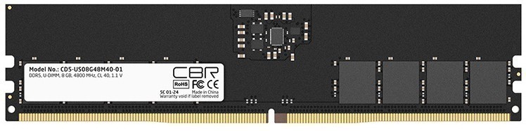 Память DDR5 DIMM 8Gb, 4800MHz CBR (CD5-US08G48M40-01)