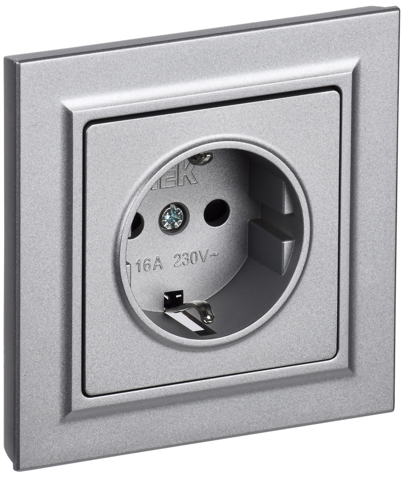 

Розетка IEK BRITE РСР14-1-0-БрА, скрытый монтаж, однопостовая, с з/к, со шторками, 16А, в сборе, IP20, алюминий, 1 шт. (BR-R14-16-K47-F), РСР14-1-0-БрА