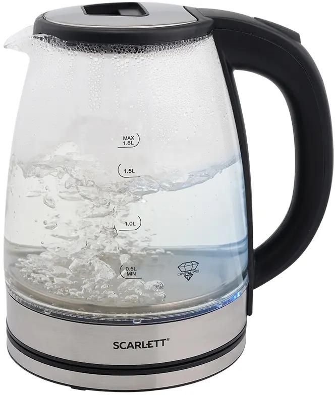 

Чайник электрический Scarlett SC-EK27G30 1.8л. 1.8 кВт, сталь/стекло, серебристый (SC-EK27G30), SC-EK27G30