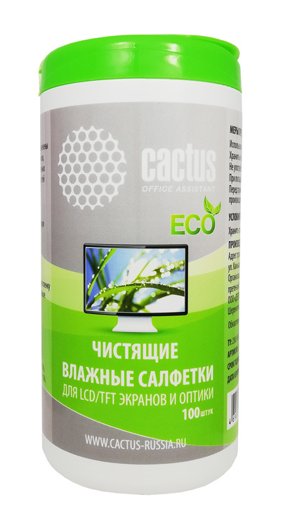 Салфетки влажные CS-T1001E Cactus