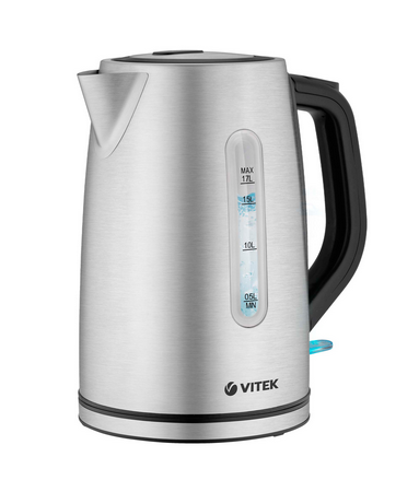 

Чайник электрический VITEK VT-1144 1.7л. 2.2 кВт, нержавеющая сталь, серебристый (VT-1144), VT-1144