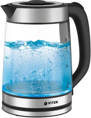 

Чайник электрический VITEK VT-1179 1.7л. 2.2 кВт, металл/стекло, серебристый (VT-1179), VT-1179