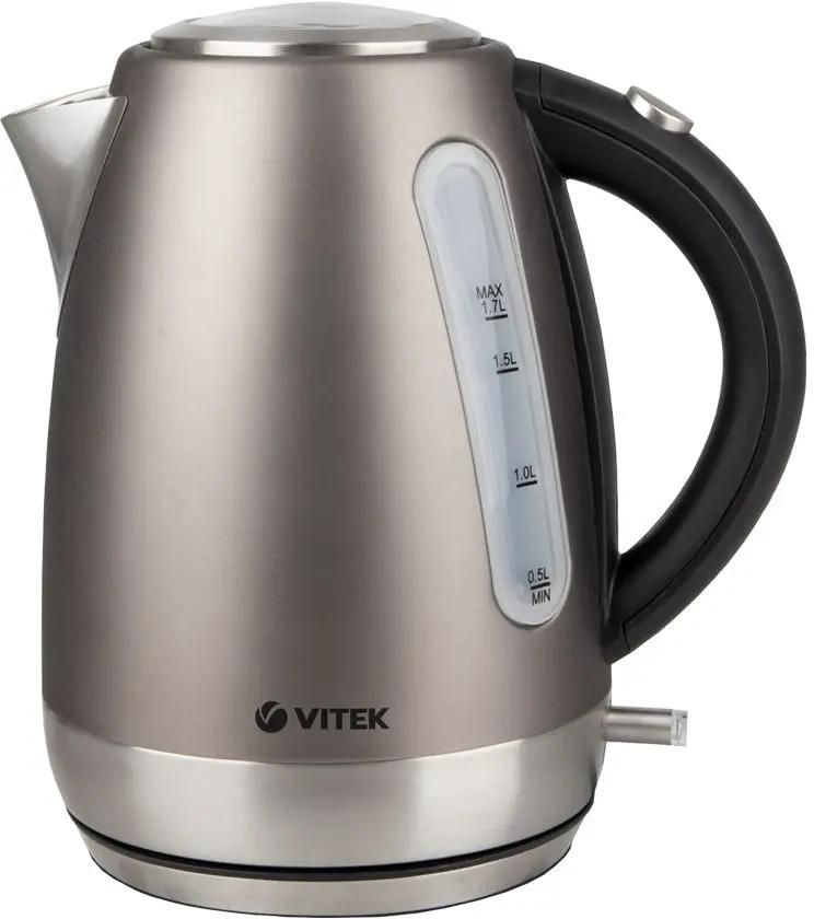 

Чайник электрический VITEK VT-7025 1.7л. 2.15 кВт, пластик/металл, бежевый/серебристый (VT-7025), VT-7025