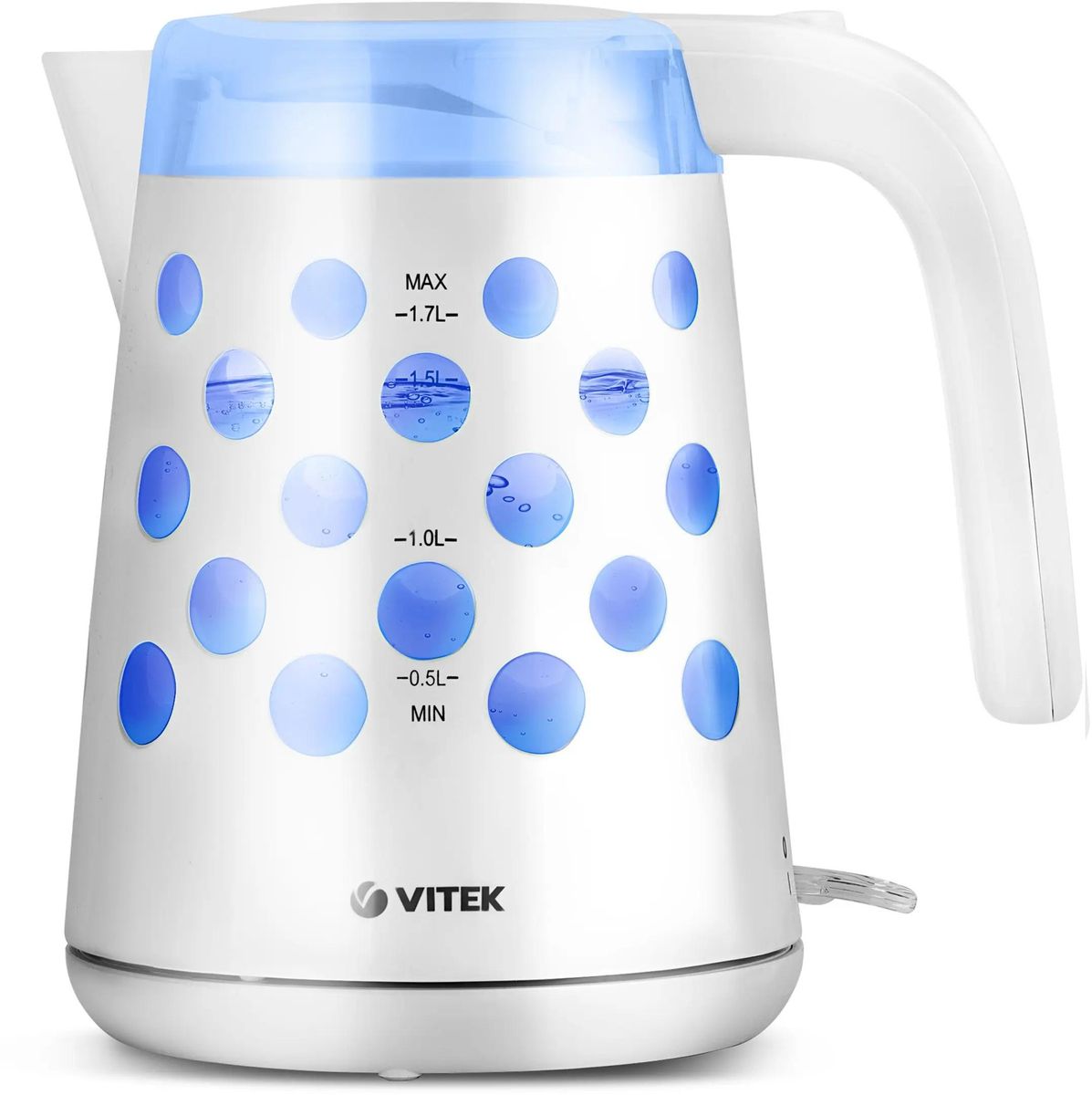 

Чайник электрический VITEK VT-7048-01 1.7л. 2.2 кВт, пластик, белый (VT-7048-01), VT-7048-01