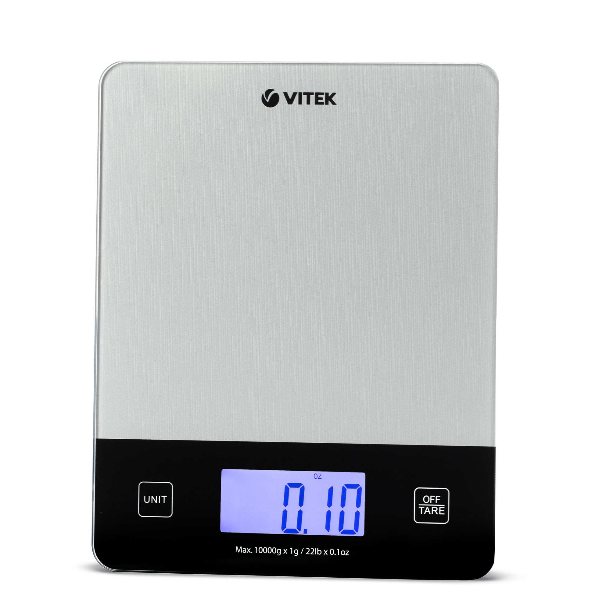 

Кухонные весы электронные Vitek VT-8010 10 кг, 2 ААА, серый (VT-8010), VT-8010
