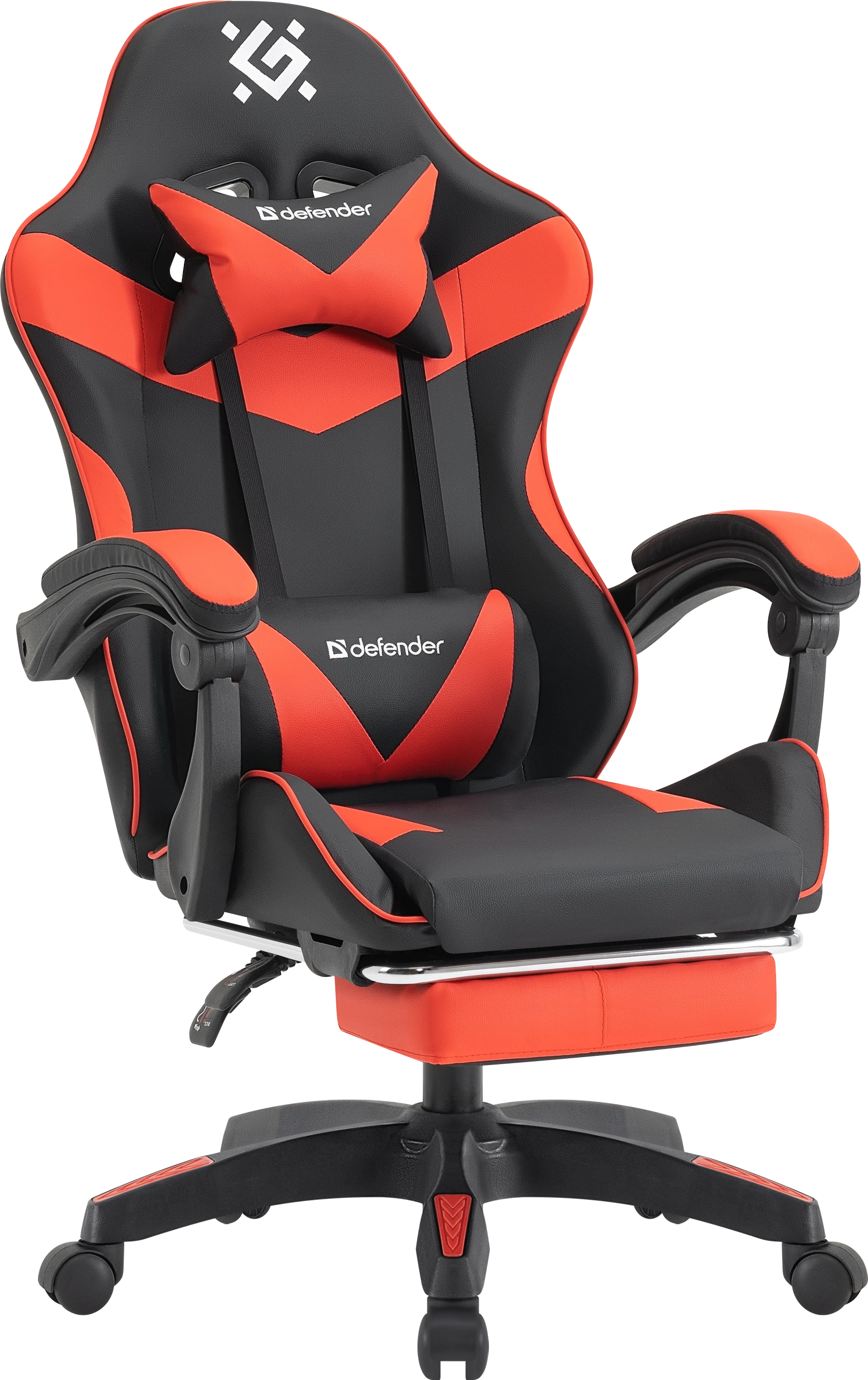 Кресло игровое Defender Tornado, черный/красный