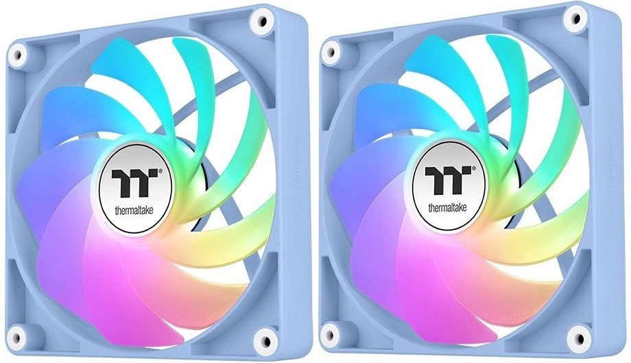 

Комплект вентиляторов Thermaltake CT120 Sync Hydrangea Reverse ARGB, 120 мм, 2000rpm, 31.2 дБ, 4-pin, 2шт, голубой, ARGB подсветка (CL-F200-PL12BU-A), CT120 Sync Hydrangea Reverse ARGB