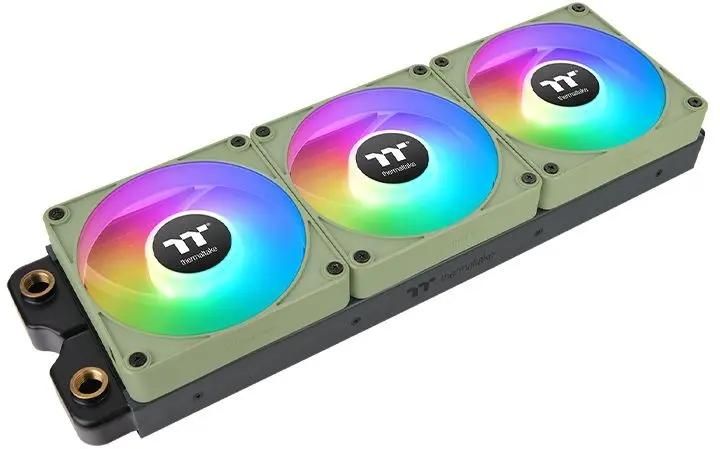 

Комплект вентиляторов Thermaltake CT120 EX Sync Matcha Reverse ARGB, 120 мм, 2000rpm, 31.2 дБ, 4-pin PWM, 3шт, зеленый, ARGB подсветка (CL-F198-PL12MG-A), CT120 EX Sync Matcha Reverse ARGB