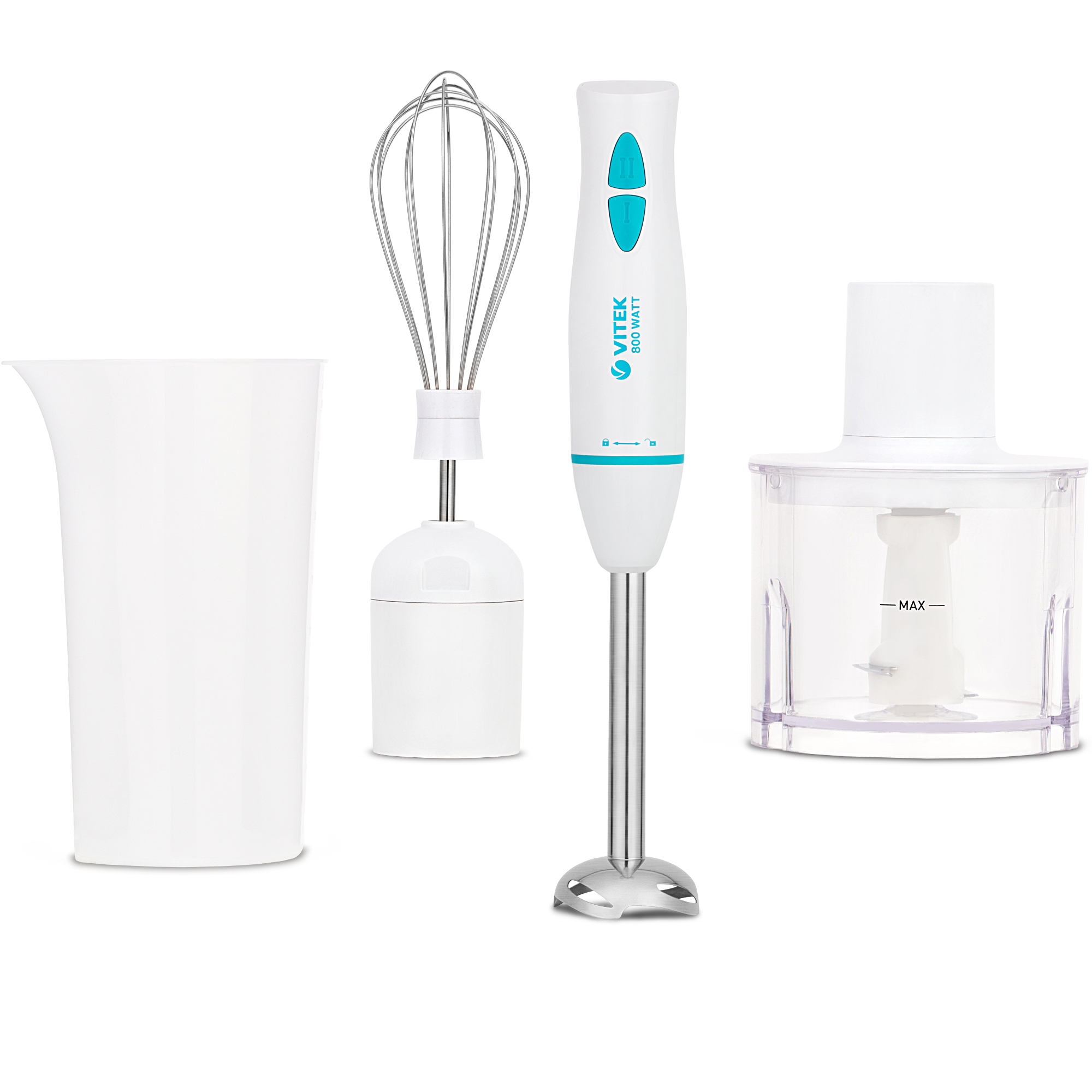 

Блендер погружной VITEK VT-8524 800 Вт, белый (VT-8524), VT-8524