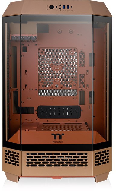 Корпус Thermaltake The Tower 300, mATX, Micro-Tower, 2xUSB 3.0, USB Type-C, коричневый, без БП (CA-1Y4-00SGWN-00)