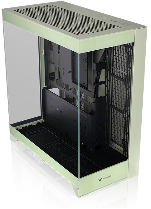 Корпус Thermaltake CTE E550 TG, EATX, Midi-Tower, 2xUSB 3.0, USB Type-C, зеленый, без БП (CA-1Z8-00MEWN-00)