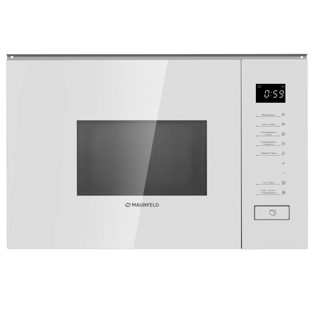 

Микроволновая печь встраиваемая Maunfeld MBMO820SGW09 20 л, 1.27 кВт, белый (КА-00021905), MBMO820SGW09