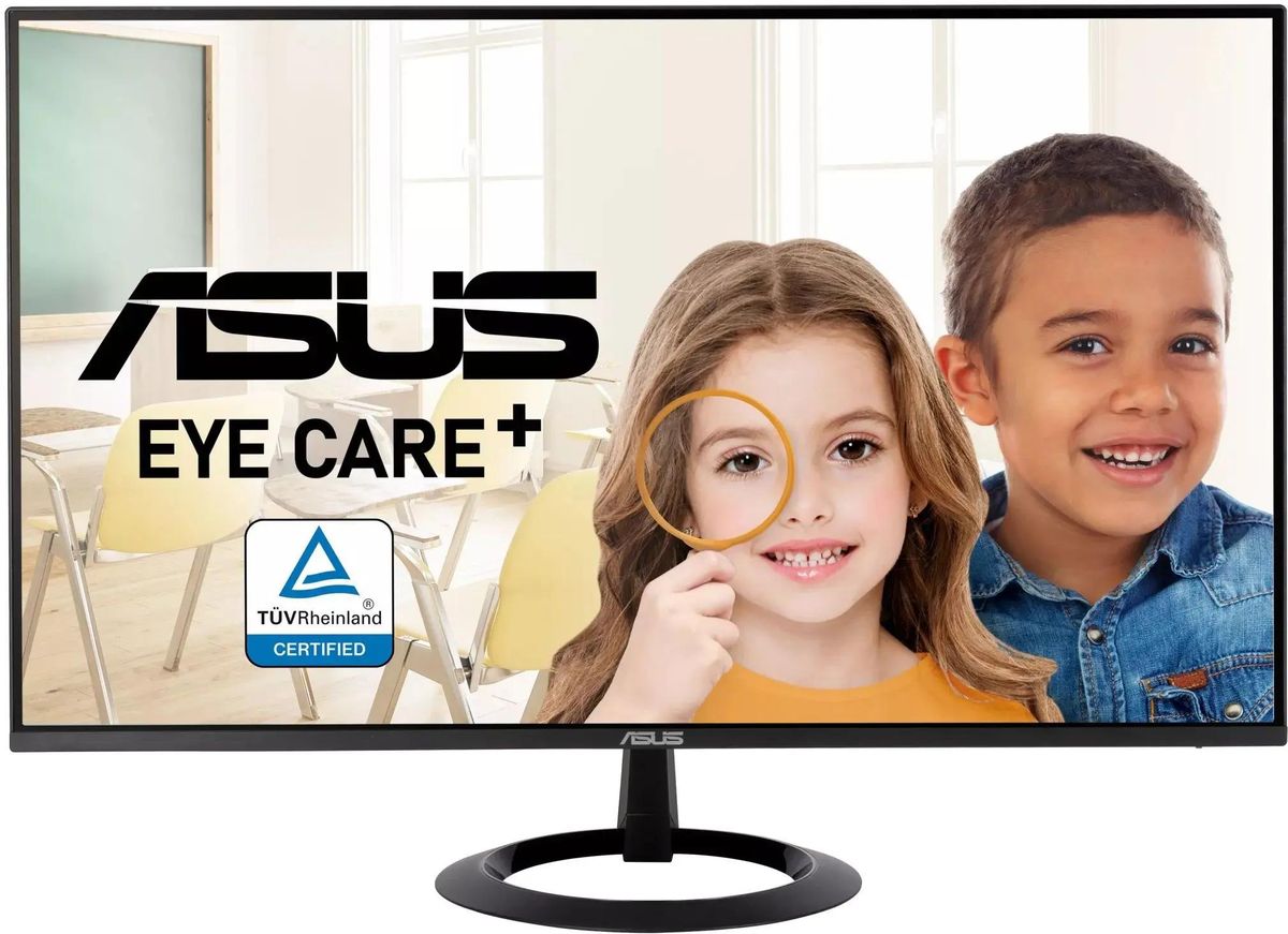 

Монитор 27" ASUS Eye Care+ VZ27EHF IPS, 1920x1080 (16:9), 250кд/м2, 100 Гц, 1 мс, 178°/178°, HDMI, черный (90LM07B0-B01470), VZ27EHF