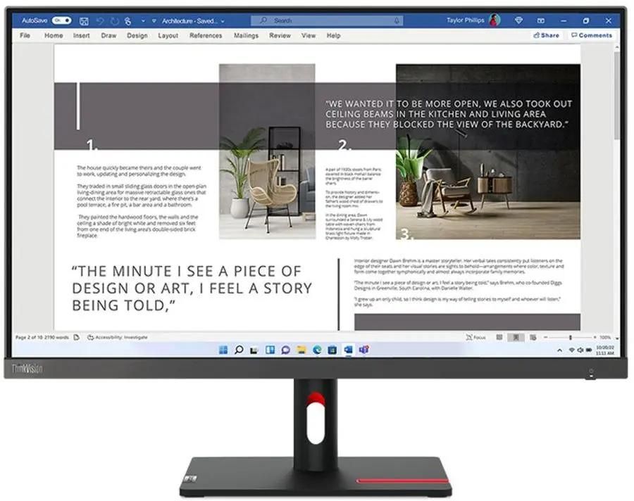 Монитор 27" Lenovo ThinkVision S27i-30 черный