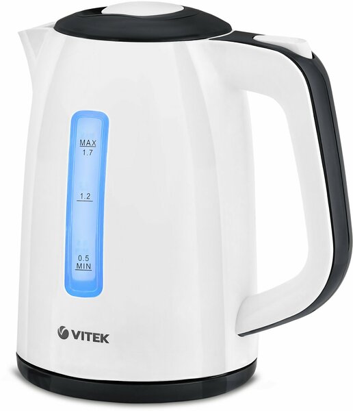 

Чайник VITEK VT-7083 1.7л. 2.2 кВт, пластик/металл, белый (VT-7083), VT-7083