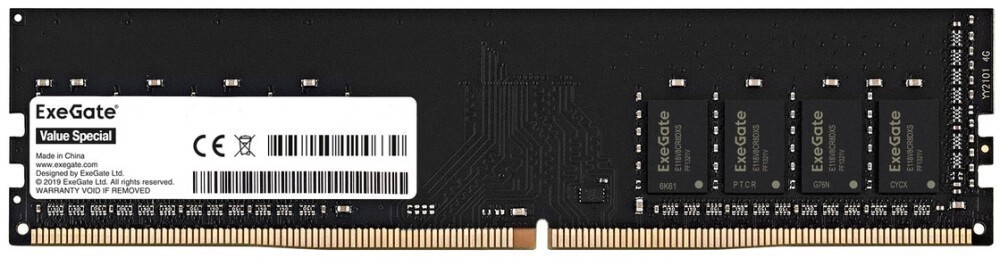 

Память DDR4 DIMM 8Gb, 3200MHz, CL19, 1.2V, ExeGate Value Special (EX297689RUS), EX297689RUS