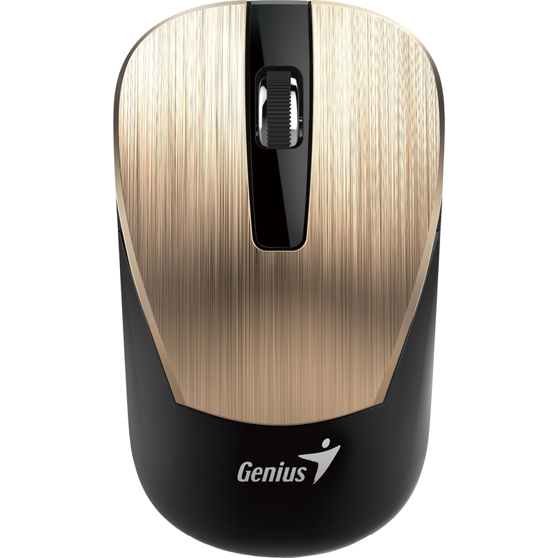 

Мышь беспроводная Genius NX-7015, 1600dpi, оптическая светодиодная, USB/Радиоканал, золотистый/черный (31030019402), NX-7015