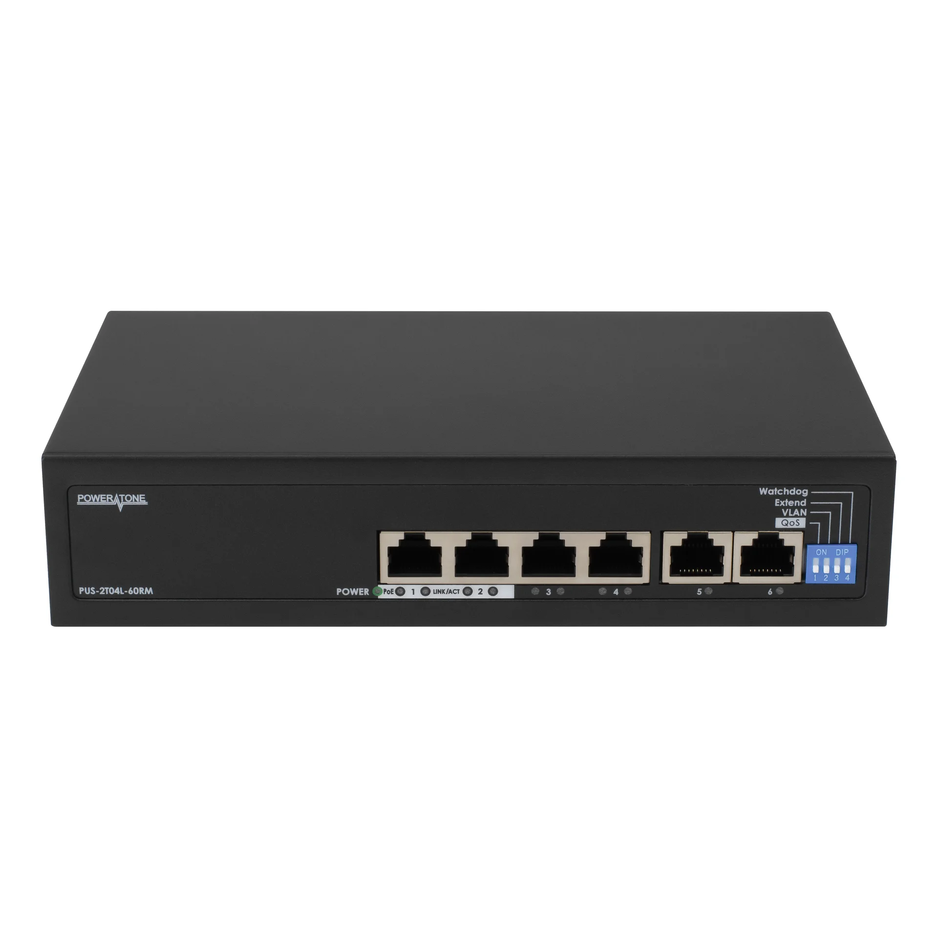 

Коммутатор Powertone PUS-2T04L-60RM, кол-во портов: 4x100 Мбит/с, кол-во SFP/uplink: RJ-45 2x100 Мбит/с, установка в стойку, PoE: 4x30 Вт (макс. 60 Вт) (PUS-2T04L-60RM), PUS-2T04L-60RM