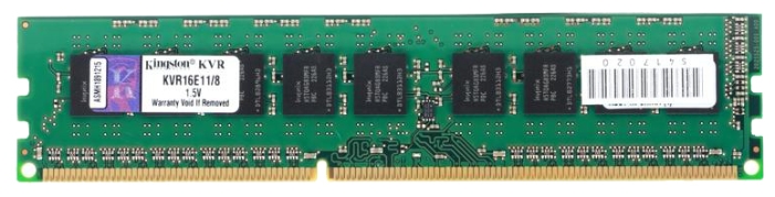 

Память DDR3 DIMM 8Gb PC12800 1600MHz ECC CL11 Kingston ValueRAM (KVR16E11/8HB)