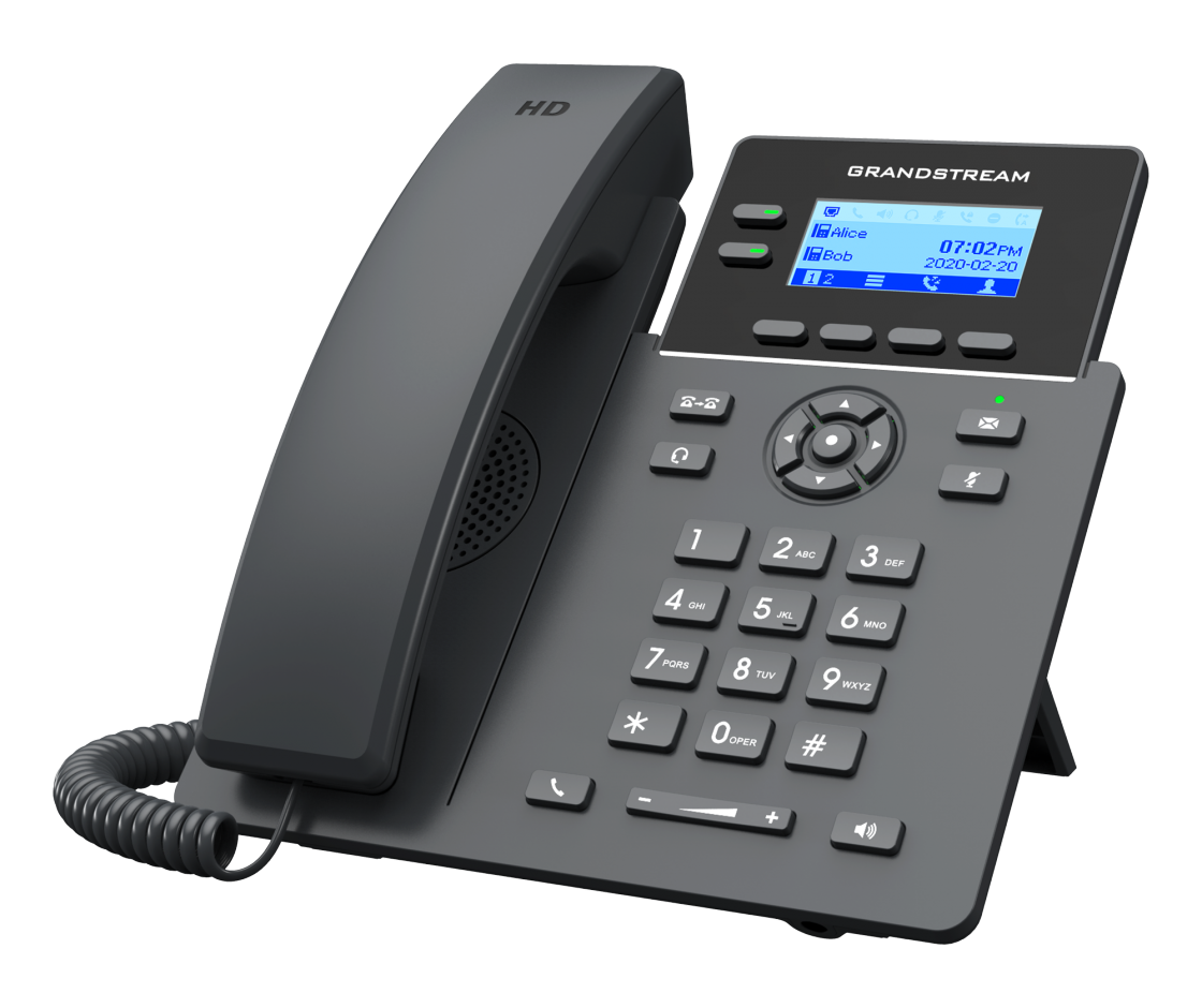 

VoIP-телефон Grandstream GRP2602G, 2 линии, 4 SIP-аккаунта, монохромный дисплей, черный (GRP2602G), GRP2602G