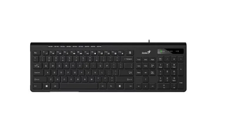 

Клавиатура проводная Genius SlimStar 230II, мембранная, USB, черный (31310048402), SlimStar 230II