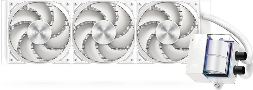 Жидкостное охлаждение PCCooler DS360 WH, 310 Вт, 3x120 мм