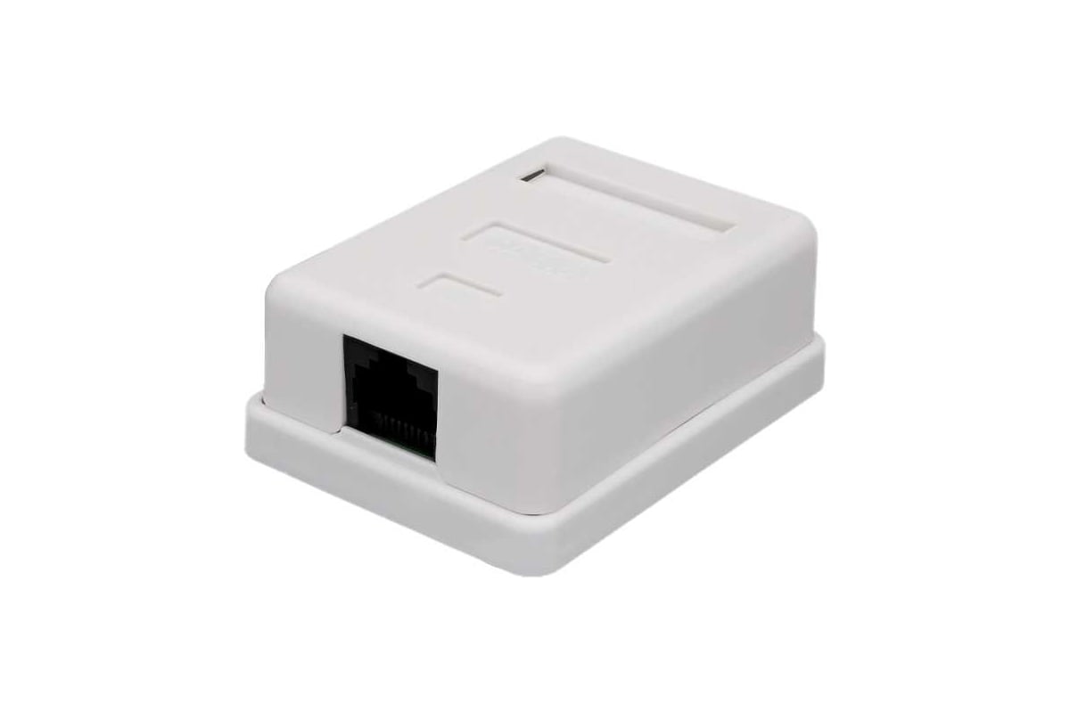 Розетка RJ-45 открытый монтаж категория 6, IP20, белый, SUPRLAN (10-0355-1)