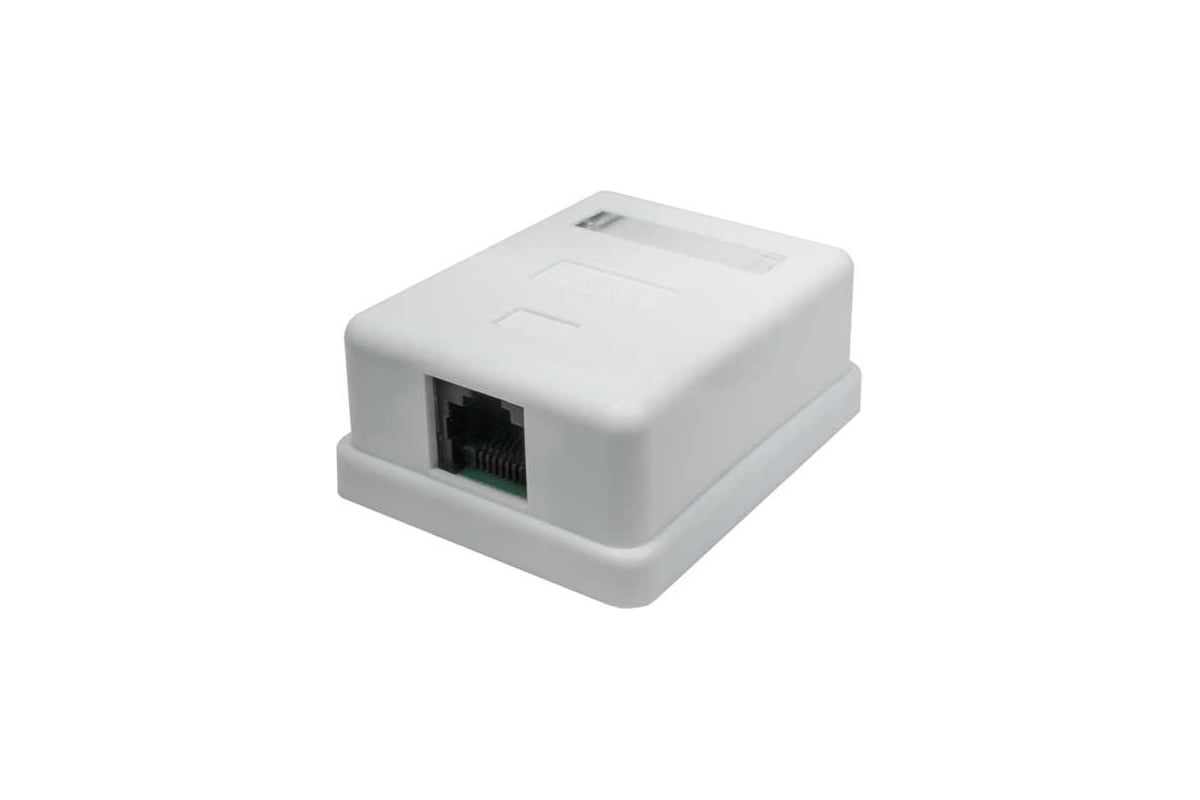 Розетка RJ-45 открытый монтаж категория 5e IP20 белый SUPRLAN 10-0307-1 295₽