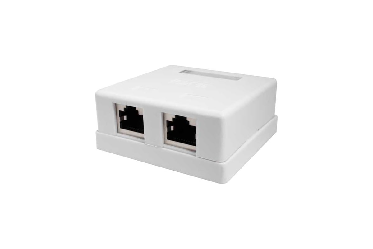 Розетка RJ-45RJ-45 открытый монтаж категория 5e экранированная IP20 белый SUPRLAN 10-0308-1 570₽