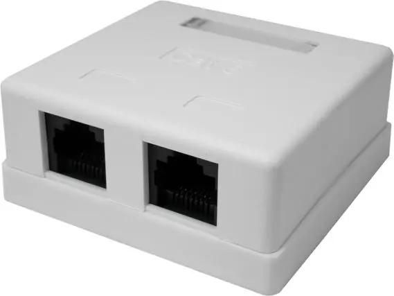 

Розетка RJ-45+RJ-45 открытый монтаж категория 6, белый, SUPRLAN (10-0310)