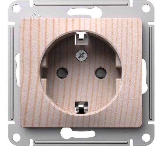 

Розетка Systeme Electric Glossa, скрытый монтаж, однопостовая, с з/к, со шторками, 16А, механизм розетки с накладкой, IP20, сосна, 1 шт. (GSL001545)