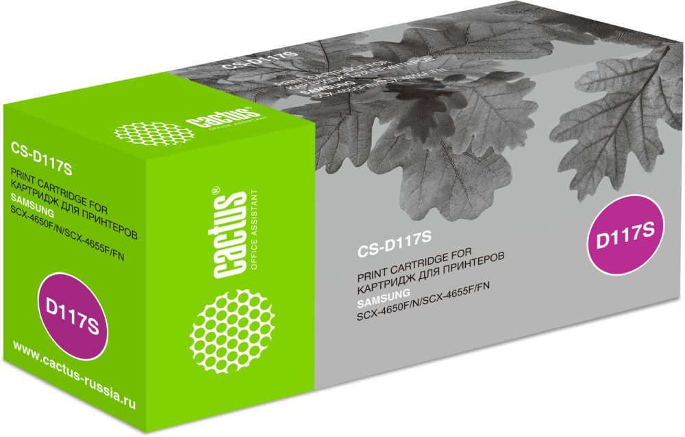 

Картридж лазерный Cactus CS-D117S (MLT-D117S), черный, 2500 страниц, совместимый для Samsung SCX-4650N/4655FN