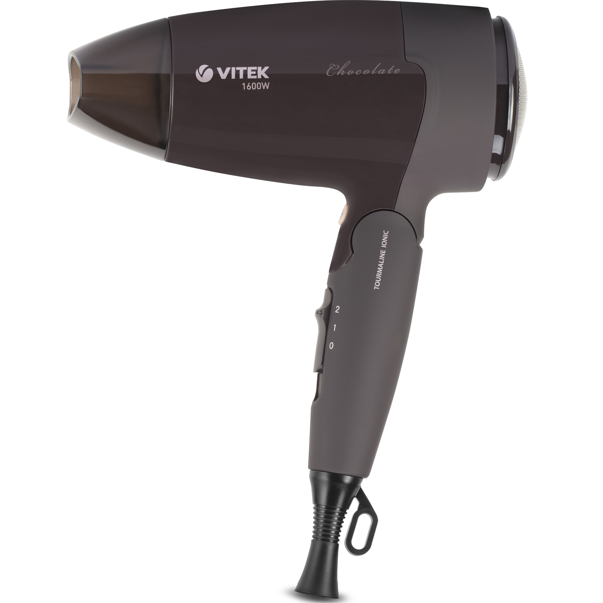 

Фен Vitek VT-8201 1.6 кВт, режимов: 2, насадок: 1, шоколадный (VT-8201), VT-8201